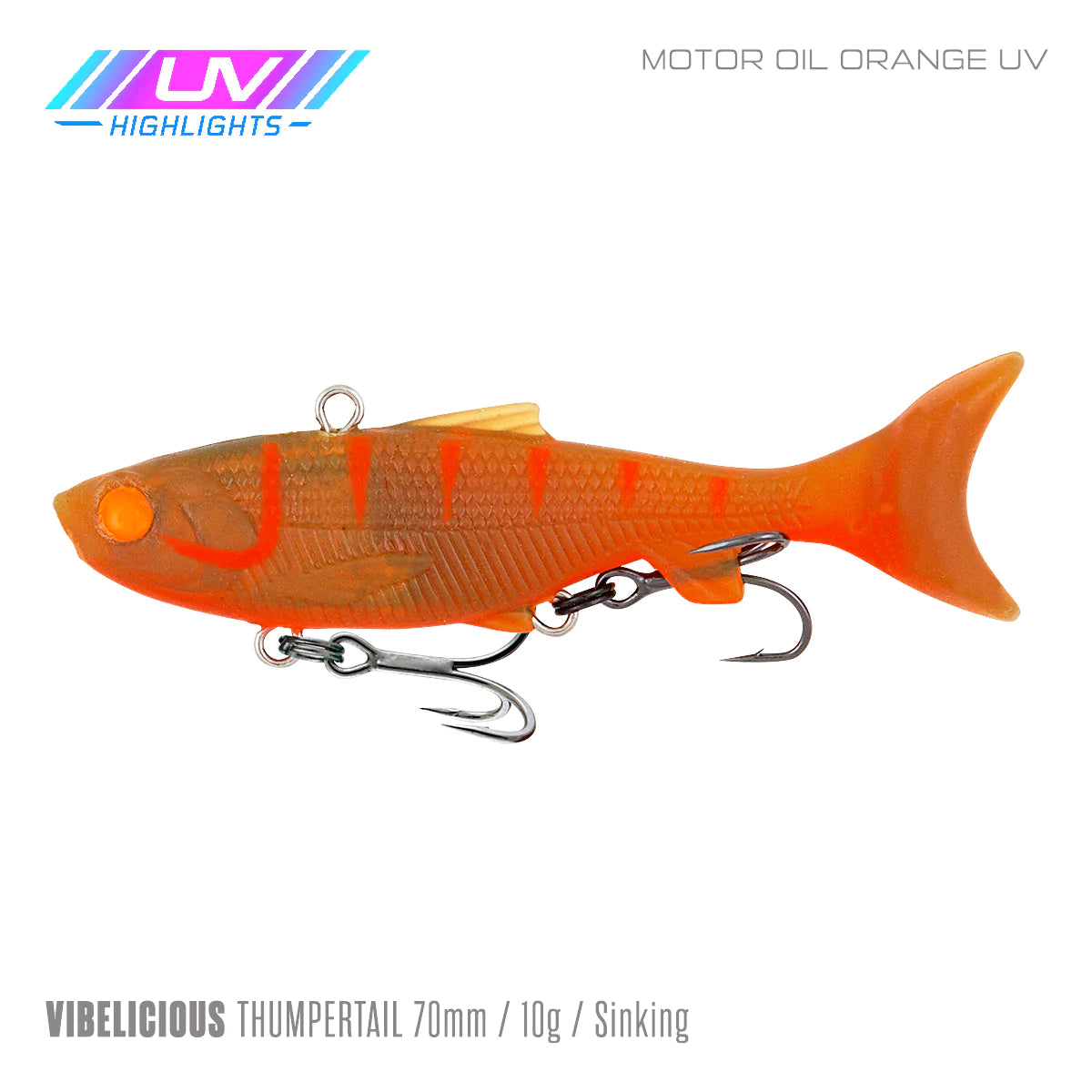 Vibelicious Thumper Tail Soft Vibe Lure 70mm 11g