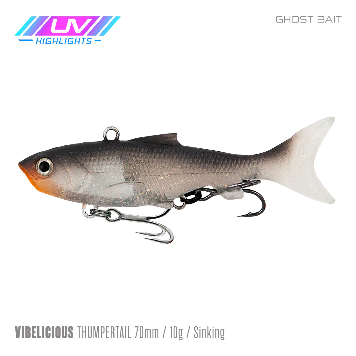 Vibelicious Thumper Tail Soft Vibe Lure 70mm 11g