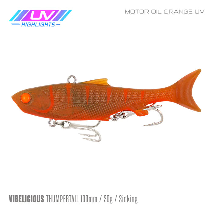 Vibelicious Thumper Tail Soft Vibe Lure 100mm 20g