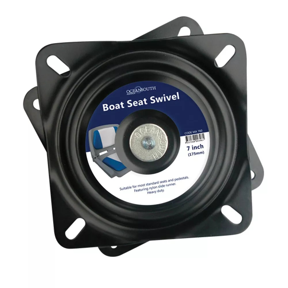 OCEANSOUTH Seat Swivel 7&quot; (175mm) BLACK EDC Coated